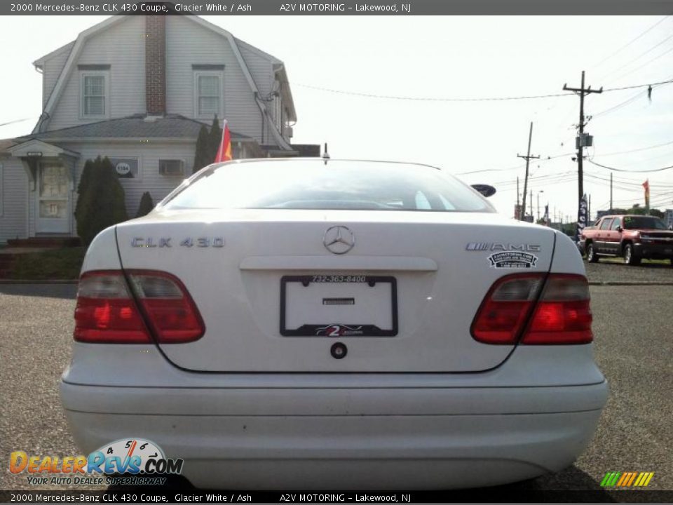2000 Mercedes-Benz CLK 430 Coupe Glacier White / Ash Photo #6
