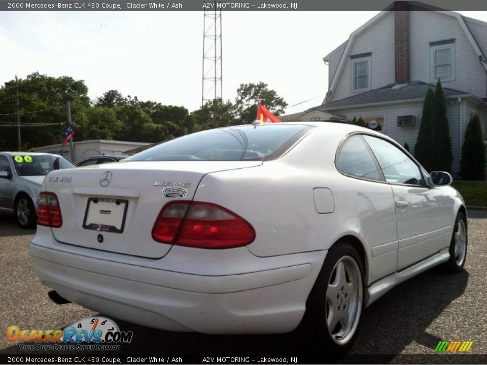 2000 Mercedes-Benz CLK 430 Coupe Glacier White / Ash Photo #7