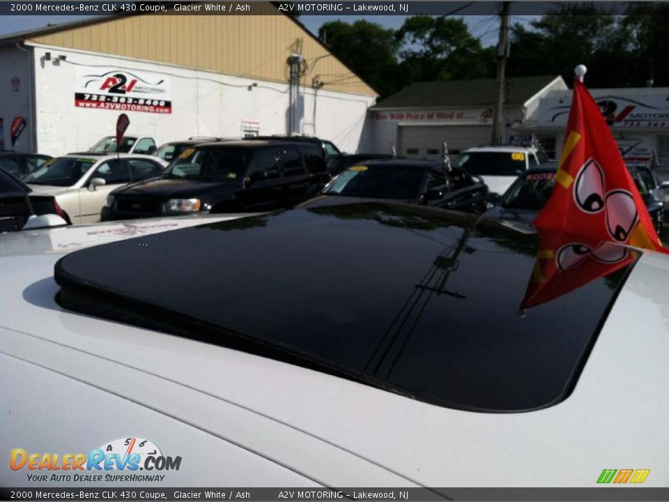 2000 Mercedes-Benz CLK 430 Coupe Glacier White / Ash Photo #9