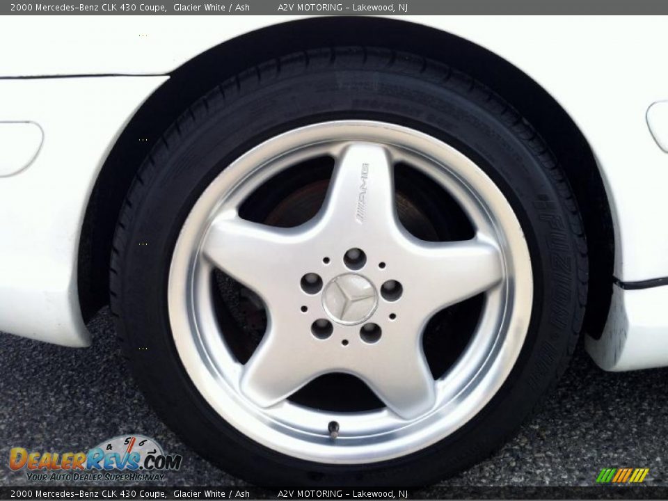 2000 Mercedes-Benz CLK 430 Coupe Glacier White / Ash Photo #10
