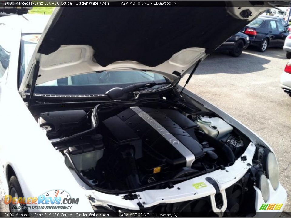 2000 Mercedes-Benz CLK 430 Coupe Glacier White / Ash Photo #12