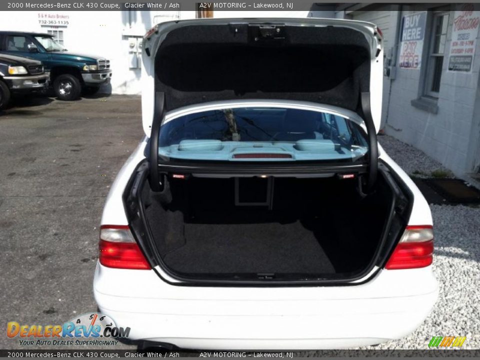 2000 Mercedes-Benz CLK 430 Coupe Glacier White / Ash Photo #15