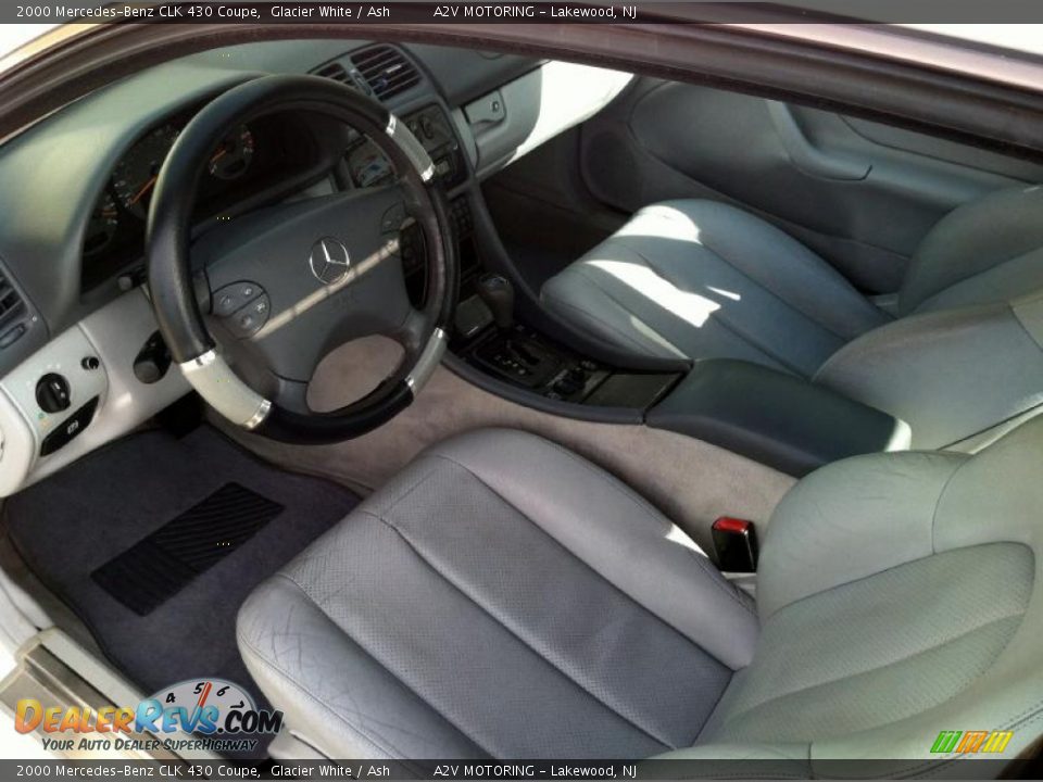 2000 Mercedes-Benz CLK 430 Coupe Glacier White / Ash Photo #19