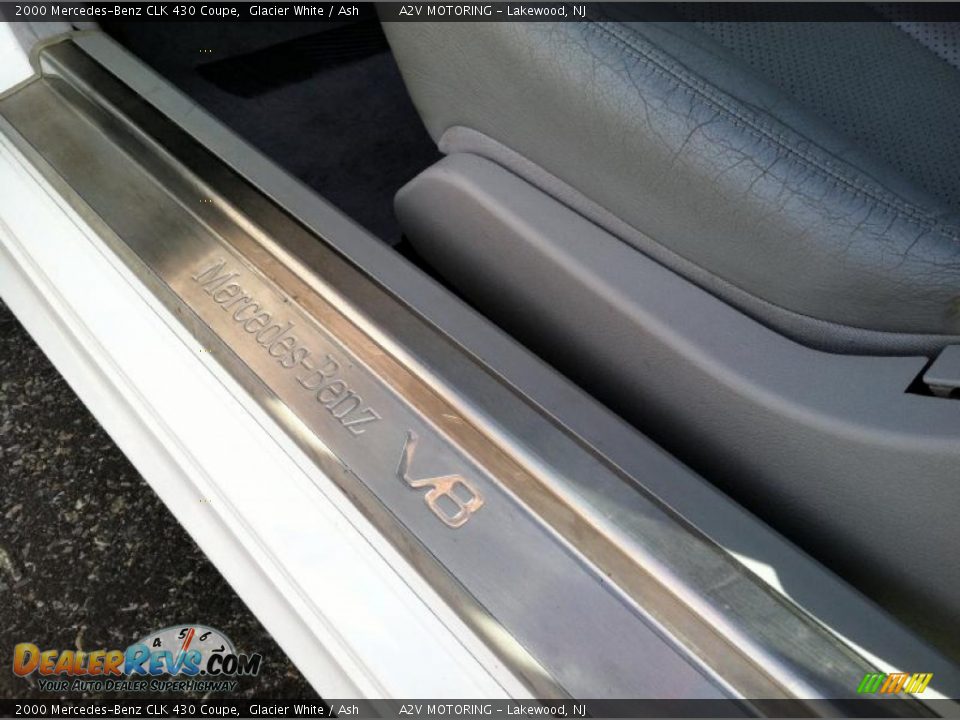 2000 Mercedes-Benz CLK 430 Coupe Glacier White / Ash Photo #21
