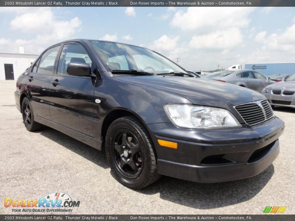 2003 Mitsubishi Lancer OZ Rally Thunder Gray Metallic / Black Photo #6