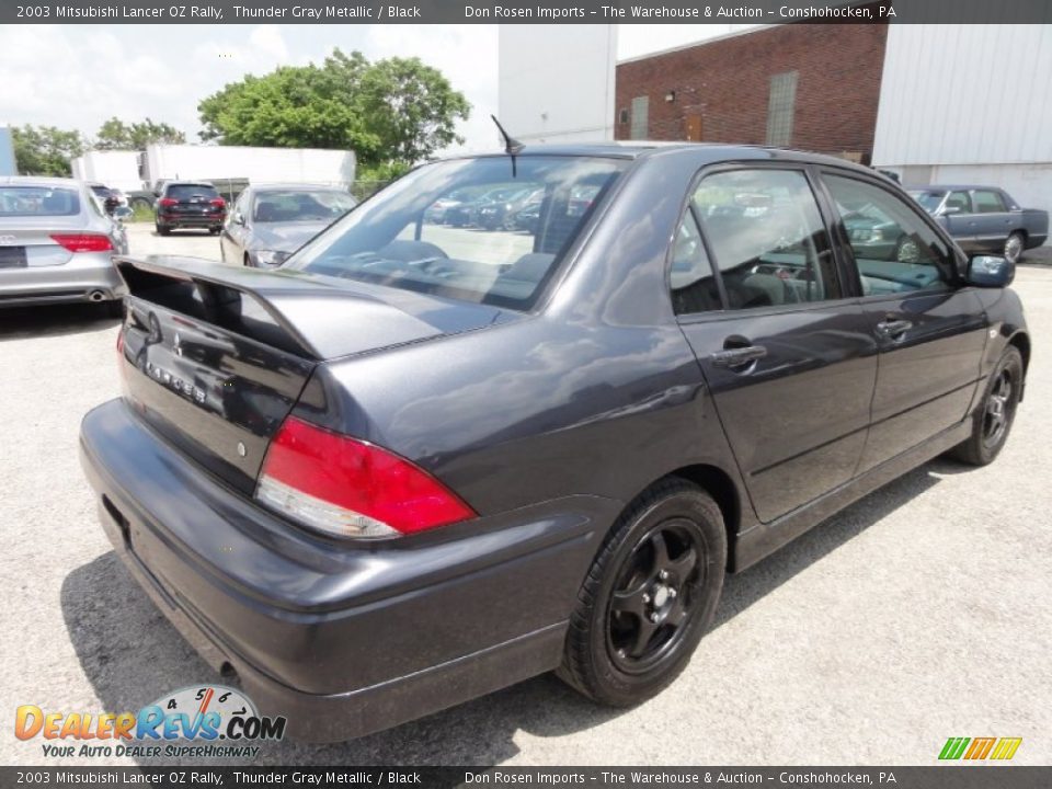 2003 Mitsubishi Lancer OZ Rally Thunder Gray Metallic / Black Photo #9