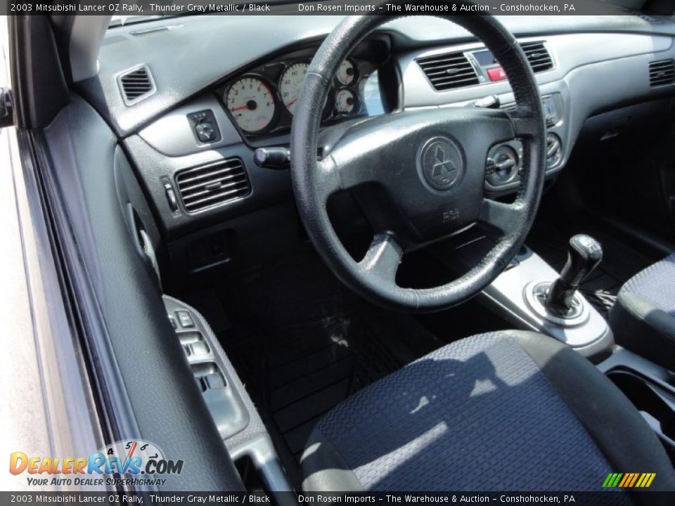 2003 Mitsubishi Lancer OZ Rally Thunder Gray Metallic / Black Photo #13