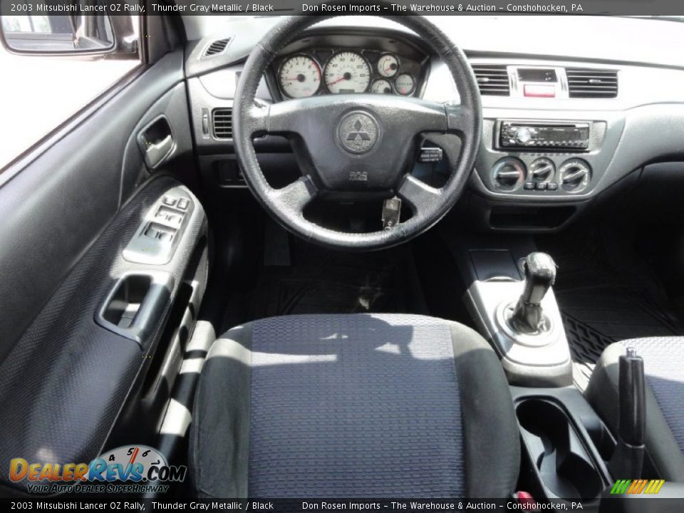 2003 Mitsubishi Lancer OZ Rally Thunder Gray Metallic / Black Photo #31