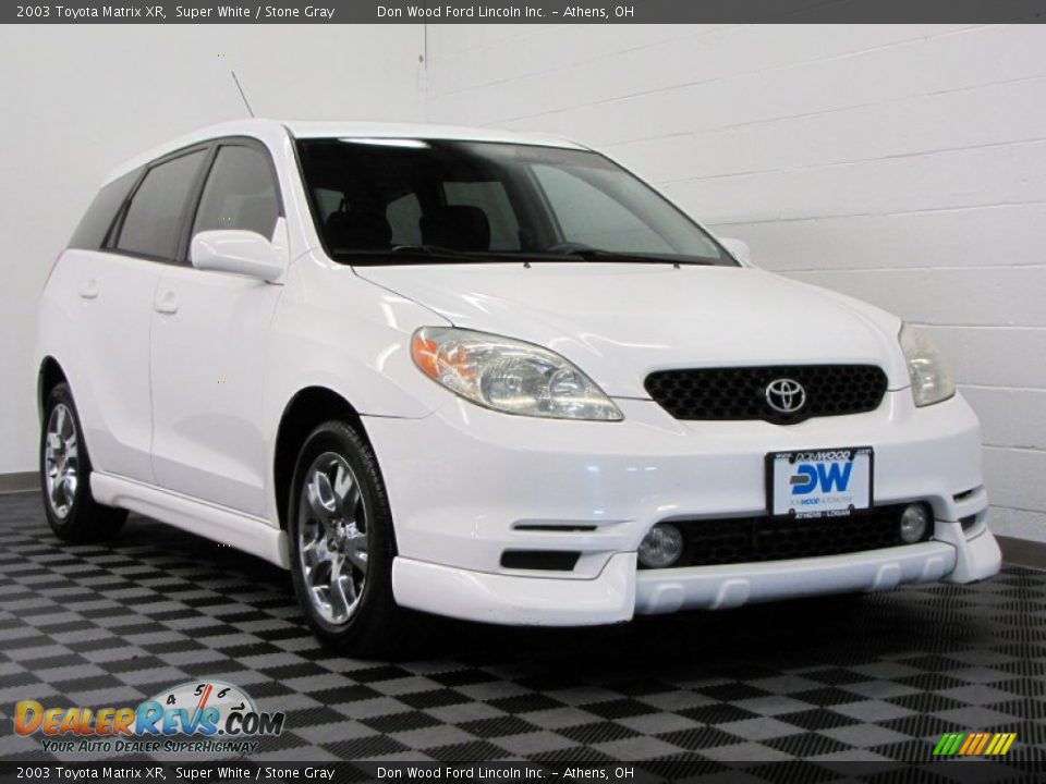 2003 Toyota Matrix XR Super White / Stone Gray Photo #1