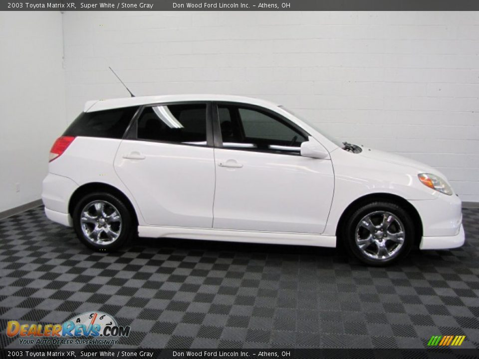 2003 Toyota Matrix XR Super White / Stone Gray Photo #8