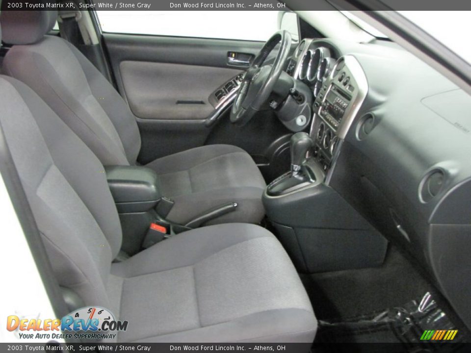 2003 Toyota Matrix XR Super White / Stone Gray Photo #11