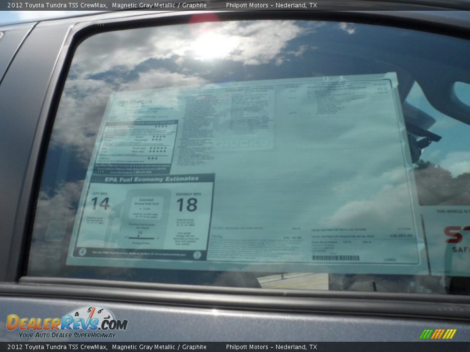 2012 Toyota Tundra TSS CrewMax Magnetic Gray Metallic / Graphite Photo #34