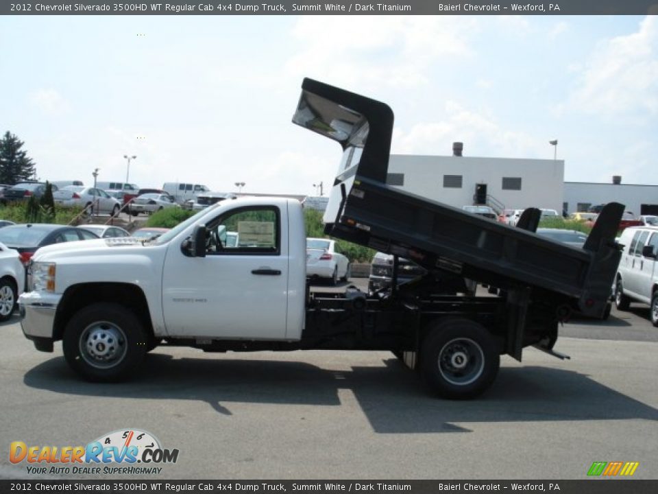 2012 Chevrolet Silverado 3500HD WT Regular Cab 4x4 Dump Truck Summit White / Dark Titanium Photo #1