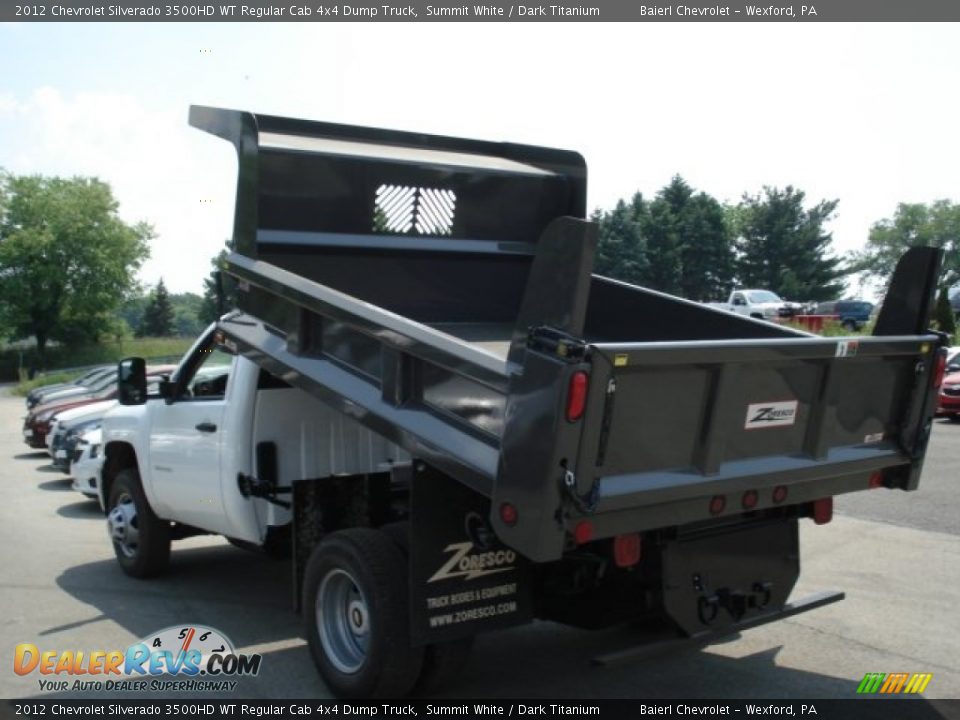 2012 Chevrolet Silverado 3500HD WT Regular Cab 4x4 Dump Truck Summit White / Dark Titanium Photo #8