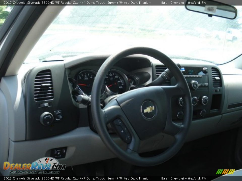 2012 Chevrolet Silverado 3500HD WT Regular Cab 4x4 Dump Truck Summit White / Dark Titanium Photo #10