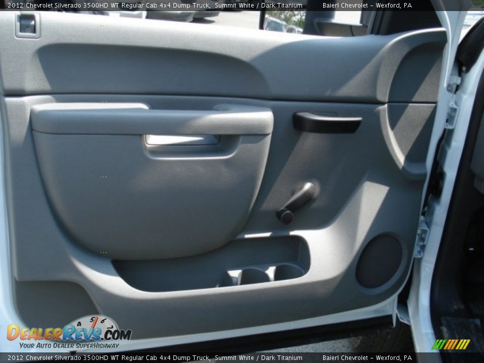 2012 Chevrolet Silverado 3500HD WT Regular Cab 4x4 Dump Truck Summit White / Dark Titanium Photo #12