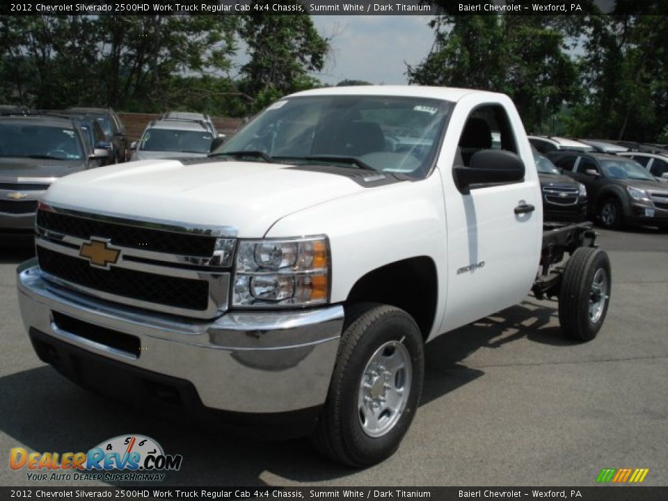 Front 3/4 View of 2012 Chevrolet Silverado 2500HD Work Truck Regular Cab 4x4 Chassis Photo #2