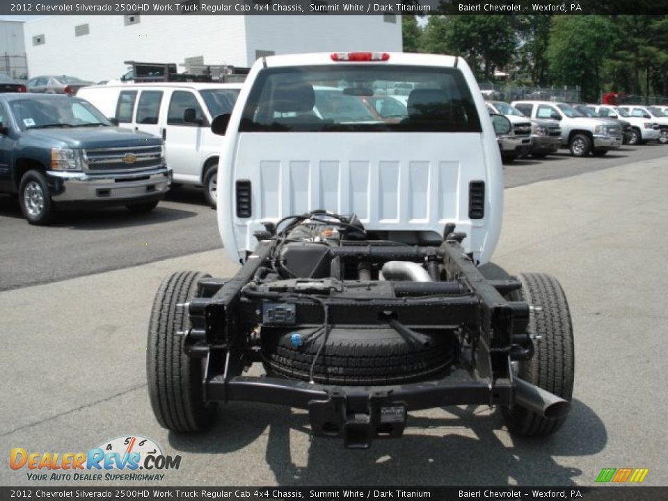2012 Chevrolet Silverado 2500HD Work Truck Regular Cab 4x4 Chassis Summit White / Dark Titanium Photo #7