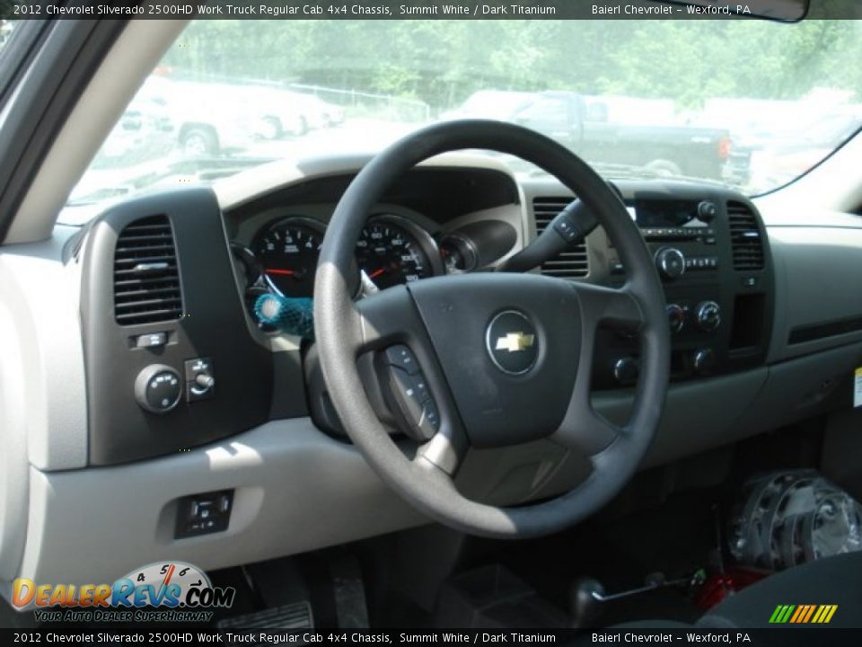 2012 Chevrolet Silverado 2500HD Work Truck Regular Cab 4x4 Chassis Summit White / Dark Titanium Photo #10