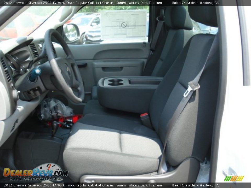 Dark Titanium Interior - 2012 Chevrolet Silverado 2500HD Work Truck Regular Cab 4x4 Chassis Photo #11