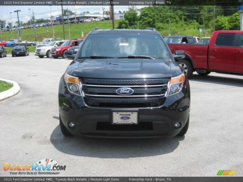 2013 Ford Explorer Limited 4WD Tuxedo Black Metallic / Medium Light Stone Photo #3