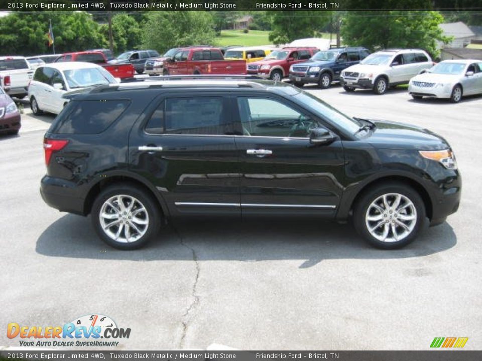 2013 Ford Explorer Limited 4WD Tuxedo Black Metallic / Medium Light Stone Photo #5