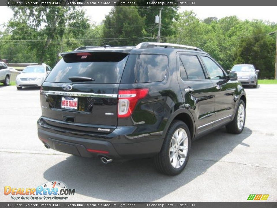 2013 Ford Explorer Limited 4WD Tuxedo Black Metallic / Medium Light Stone Photo #6