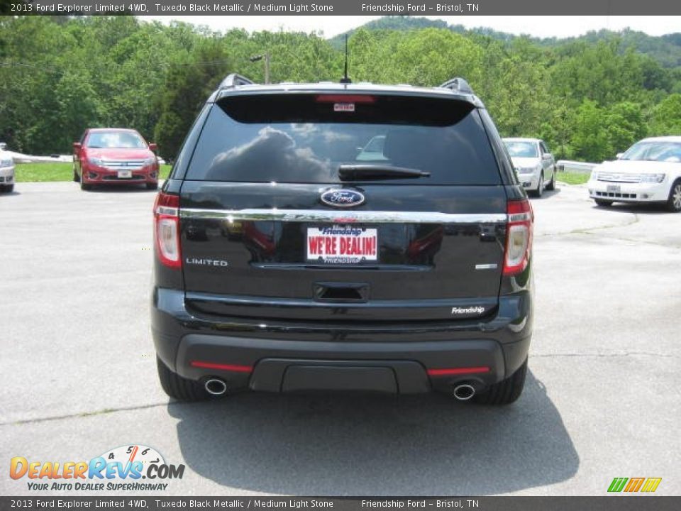 2013 Ford Explorer Limited 4WD Tuxedo Black Metallic / Medium Light Stone Photo #7