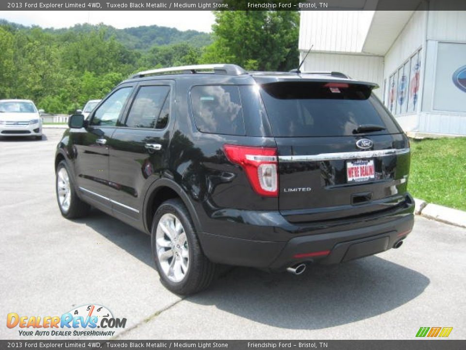2013 Ford Explorer Limited 4WD Tuxedo Black Metallic / Medium Light Stone Photo #8
