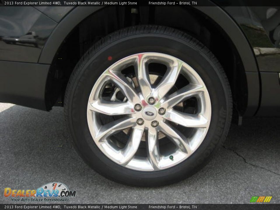 2013 Ford Explorer Limited 4WD Tuxedo Black Metallic / Medium Light Stone Photo #10