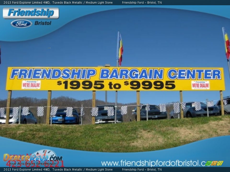 2013 Ford Explorer Limited 4WD Tuxedo Black Metallic / Medium Light Stone Photo #12