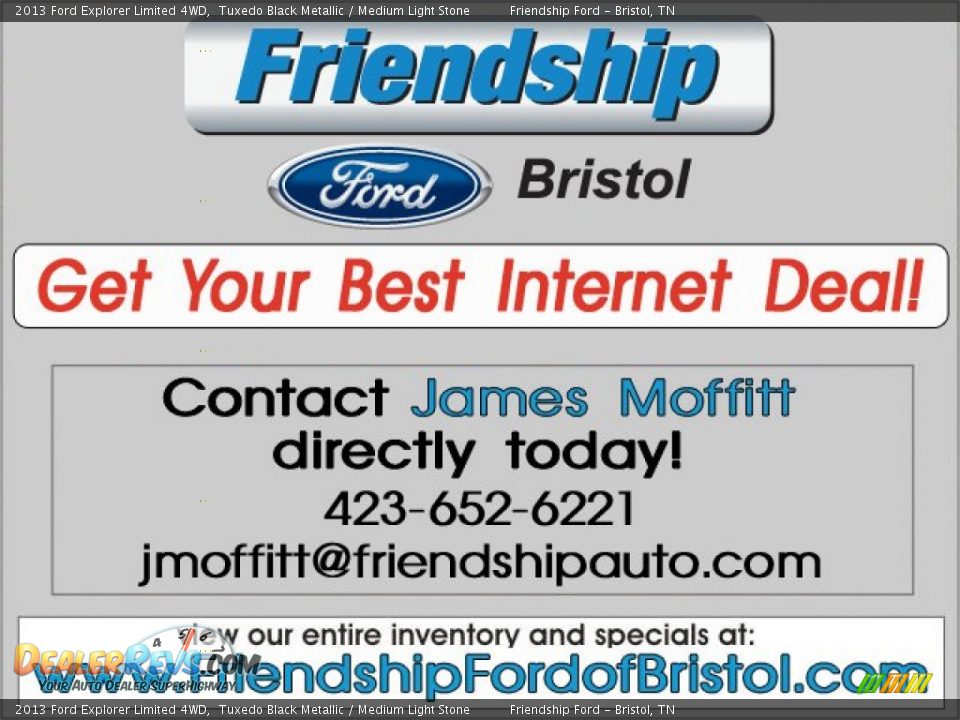 2013 Ford Explorer Limited 4WD Tuxedo Black Metallic / Medium Light Stone Photo #14