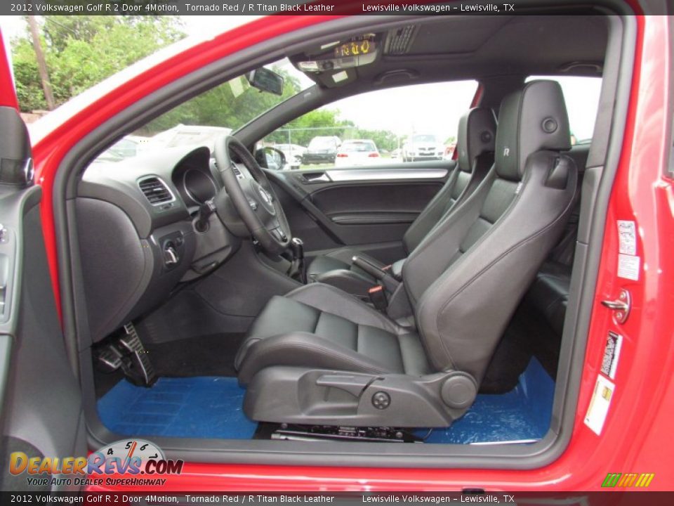 R Titan Black Leather Interior - 2012 Volkswagen Golf R 2 Door 4Motion Photo #3
