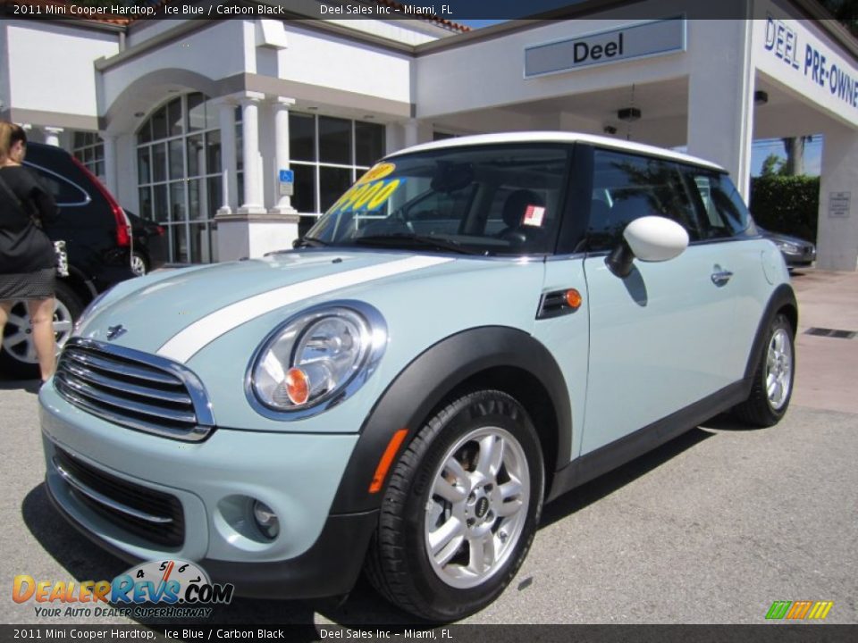 2011 Mini Cooper Hardtop Ice Blue / Carbon Black Photo #1