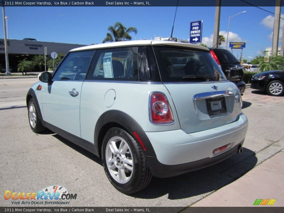 2011 Mini Cooper Hardtop Ice Blue / Carbon Black Photo #3