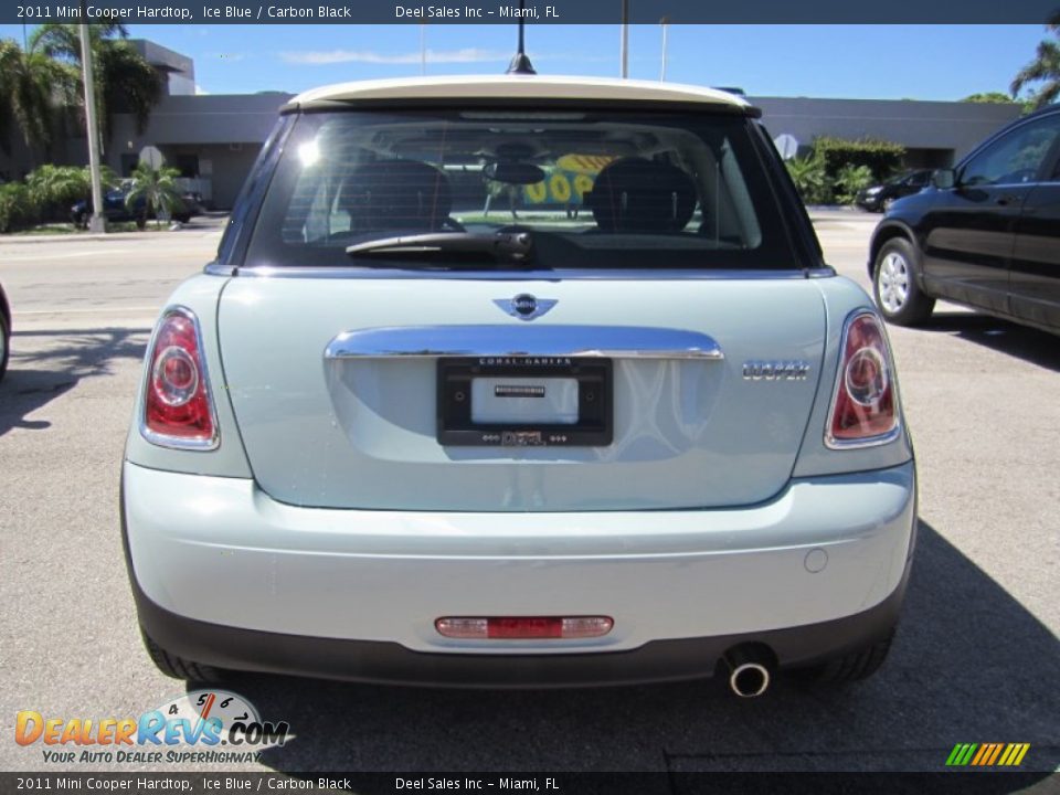 2011 Mini Cooper Hardtop Ice Blue / Carbon Black Photo #4