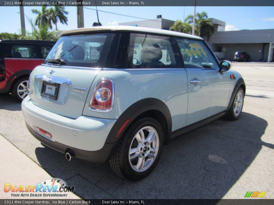 2011 Mini Cooper Hardtop Ice Blue / Carbon Black Photo #5