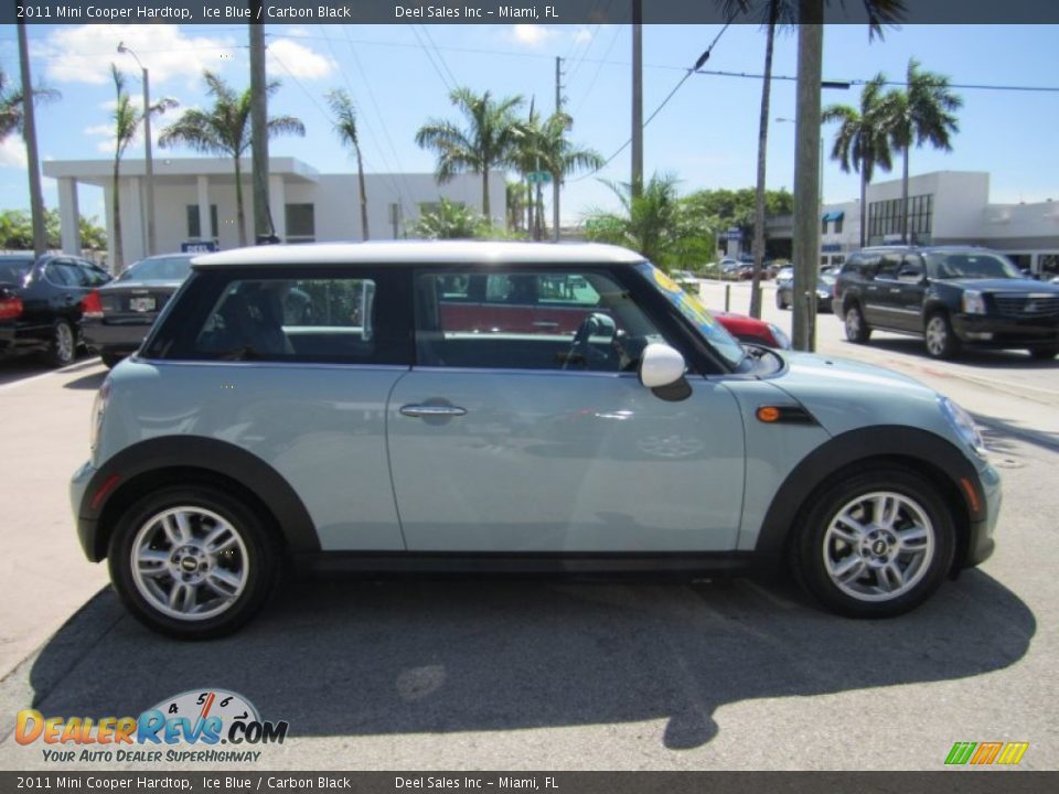 2011 Mini Cooper Hardtop Ice Blue / Carbon Black Photo #6