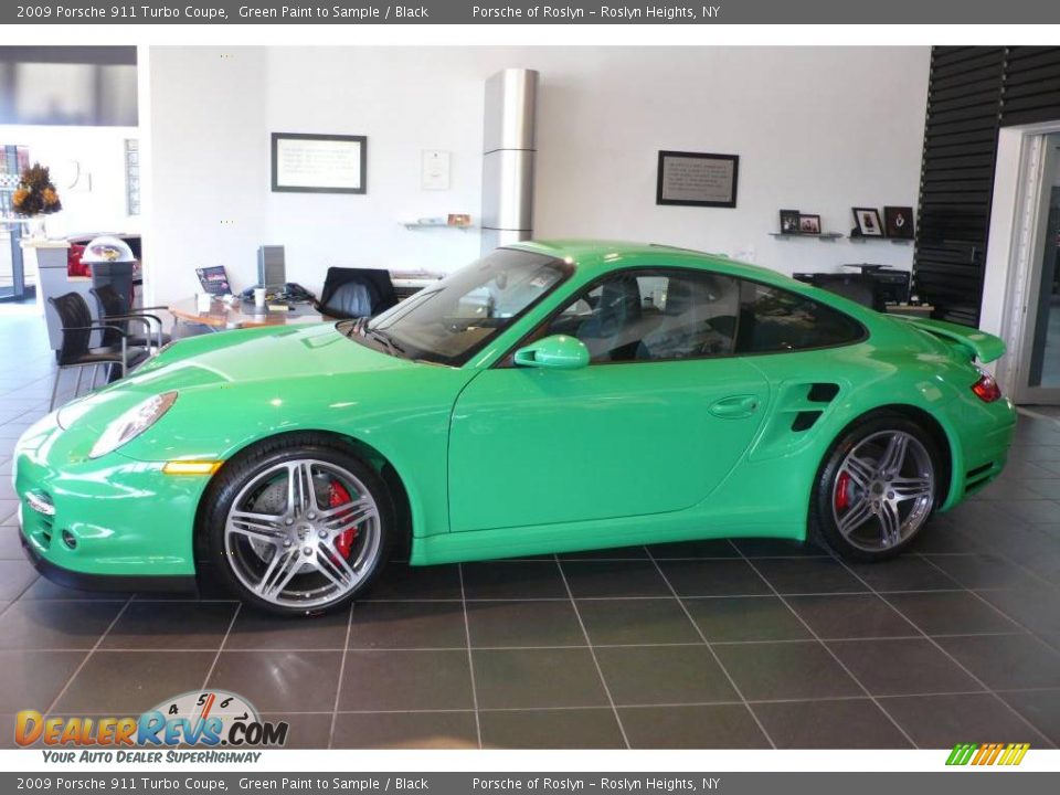 2009 Porsche 911 Turbo Coupe Green Paint to Sample / Black Photo #1