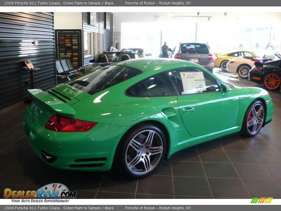 2009 Porsche 911 Turbo Coupe Green Paint to Sample / Black Photo #6