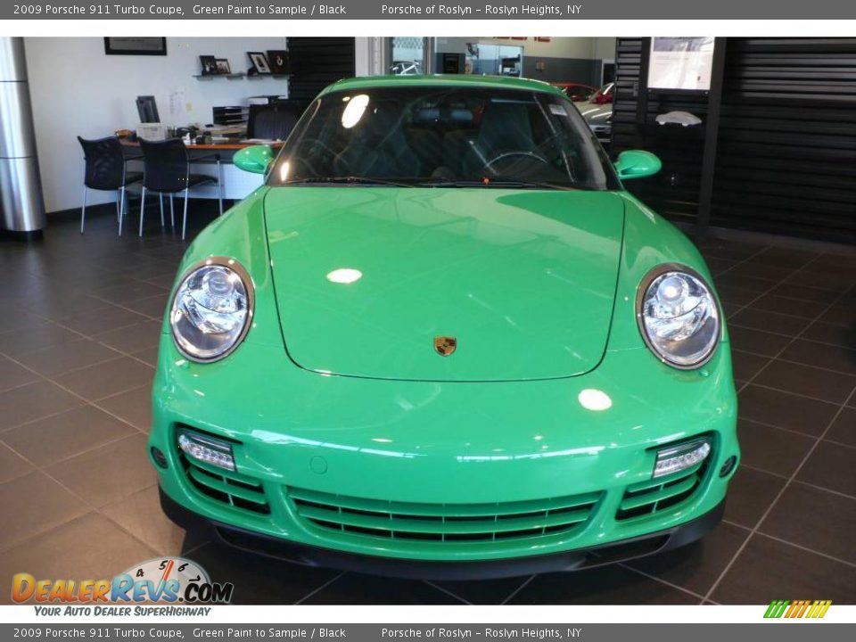 2009 Porsche 911 Turbo Coupe Green Paint to Sample / Black Photo #7