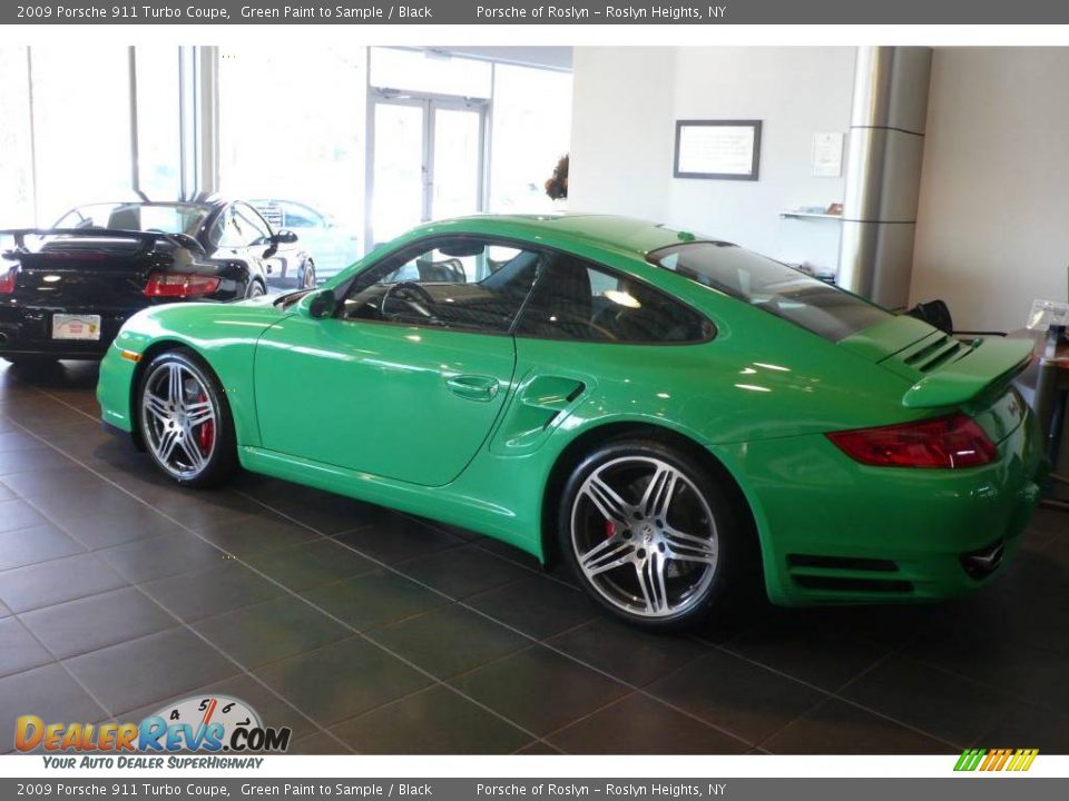 2009 Porsche 911 Turbo Coupe Green Paint to Sample / Black Photo #8