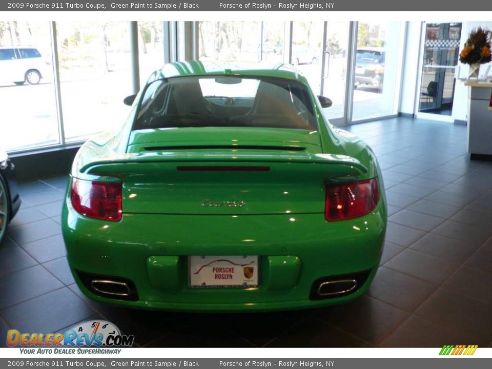 2009 Porsche 911 Turbo Coupe Green Paint to Sample / Black Photo #9