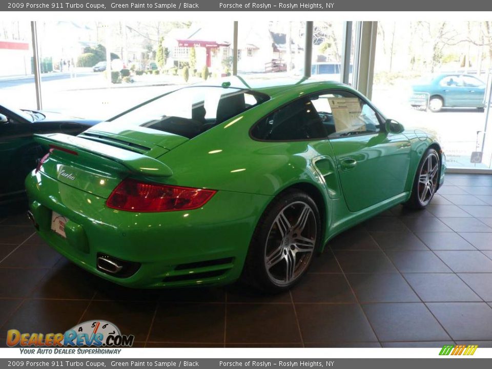 2009 Porsche 911 Turbo Coupe Green Paint to Sample / Black Photo #10