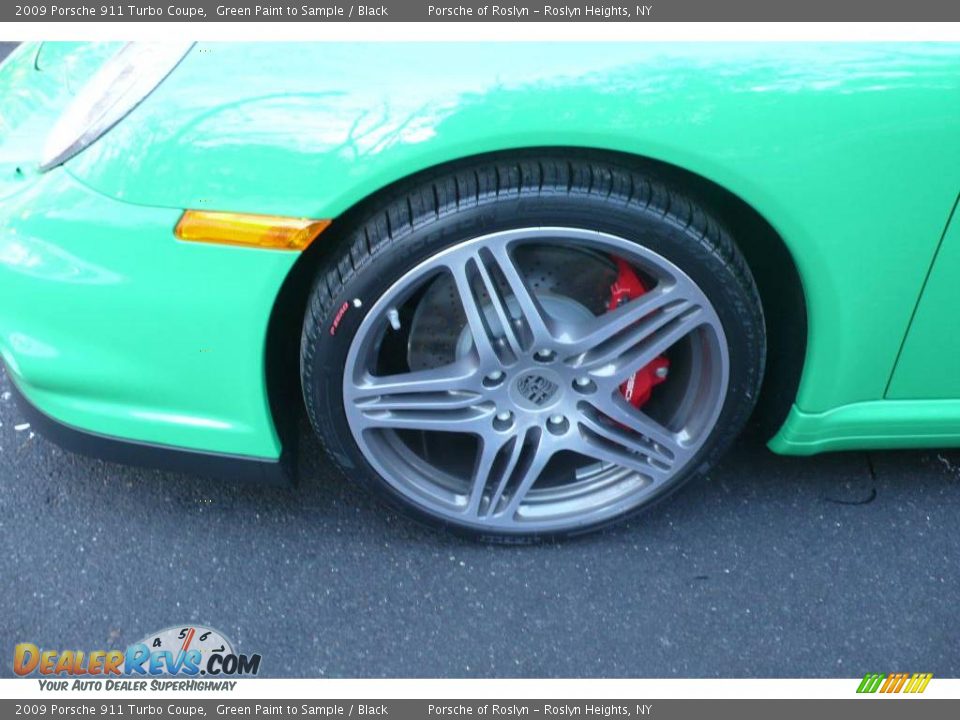 2009 Porsche 911 Turbo Coupe Green Paint to Sample / Black Photo #11