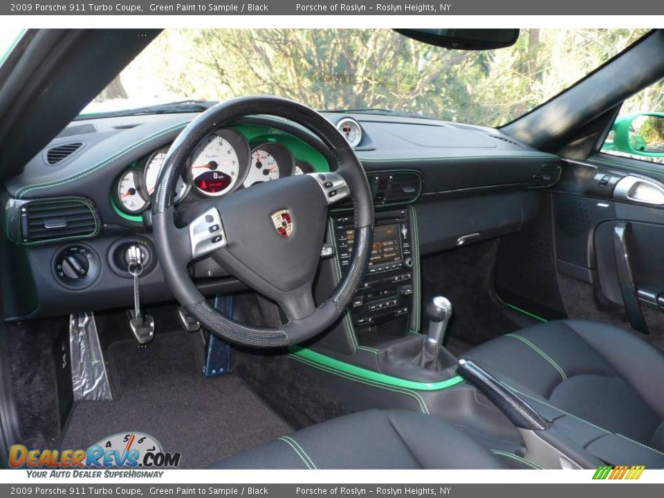 2009 Porsche 911 Turbo Coupe Green Paint to Sample / Black Photo #12