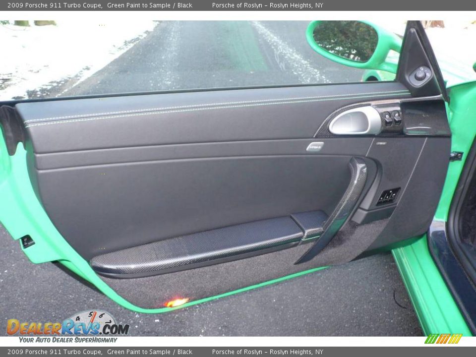 2009 Porsche 911 Turbo Coupe Green Paint to Sample / Black Photo #13