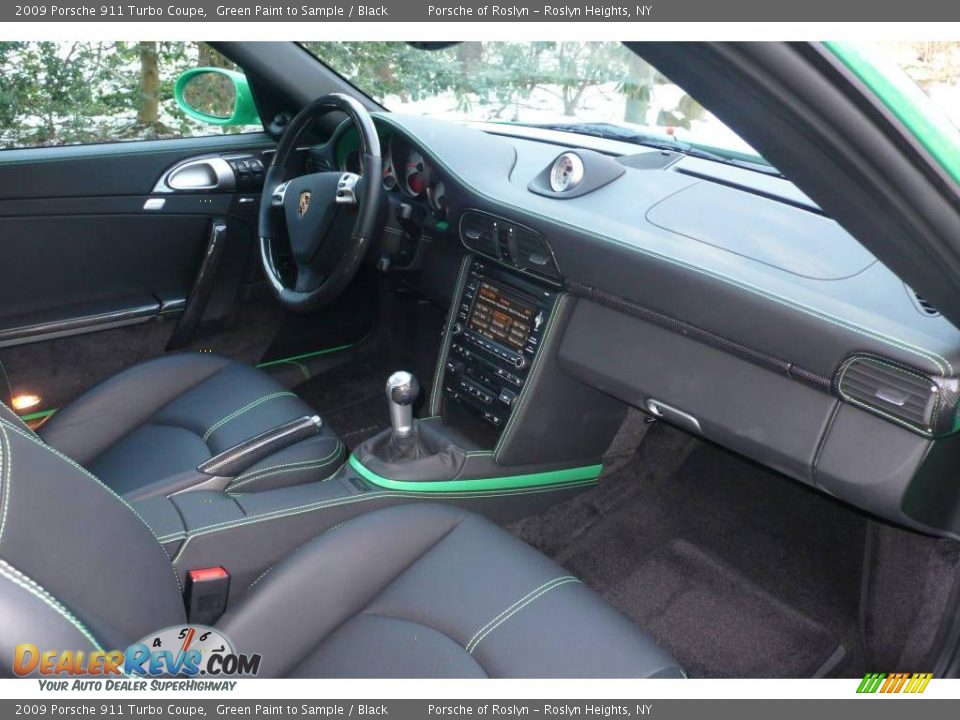 2009 Porsche 911 Turbo Coupe Green Paint to Sample / Black Photo #14
