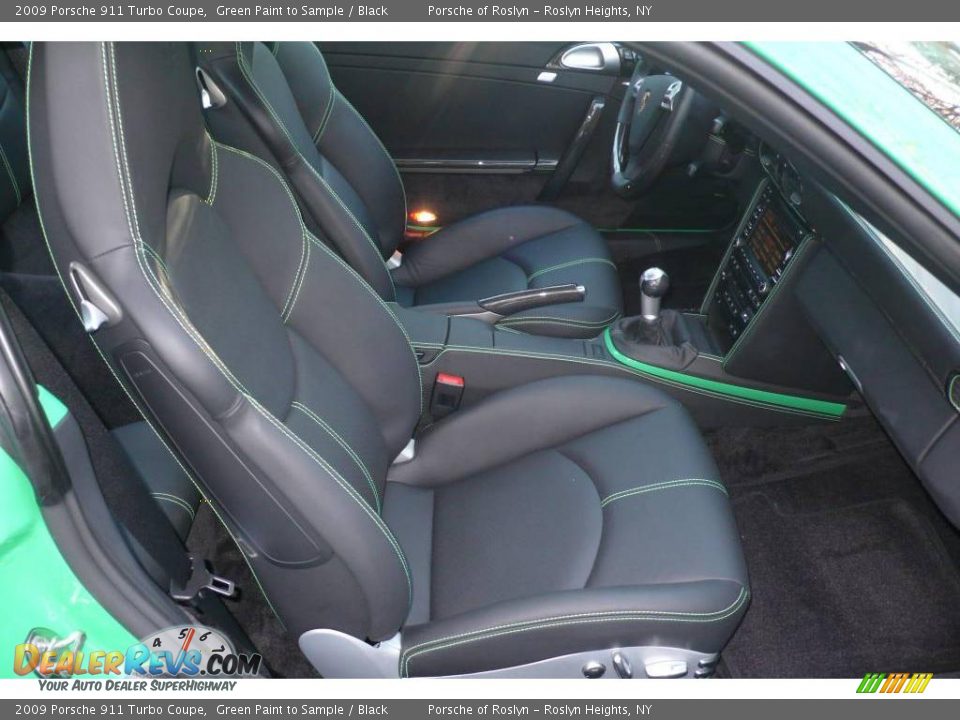 2009 Porsche 911 Turbo Coupe Green Paint to Sample / Black Photo #15