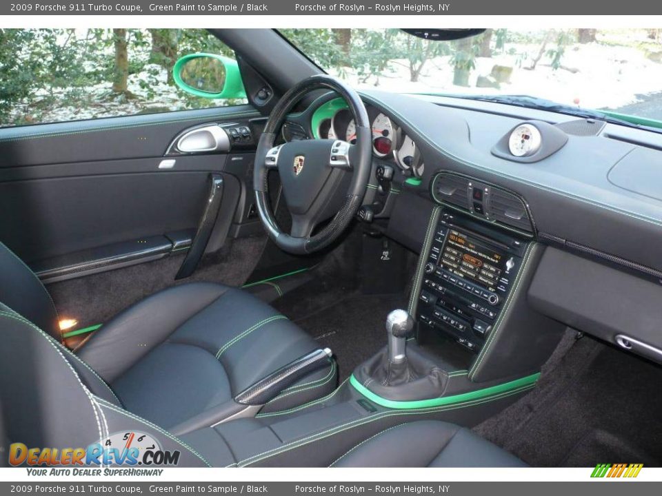 2009 Porsche 911 Turbo Coupe Green Paint to Sample / Black Photo #16
